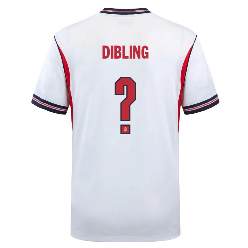 Danxen Women England Tyler Dibling #0 White Navy Red Home Jersey 26-28 T-Shirt