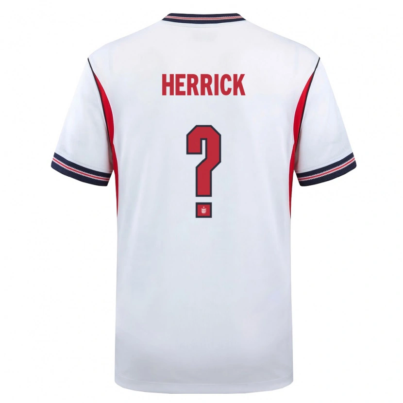 Danxen Women England Finlay Herrick #0 White Navy Red Home Jersey 26-28 T-Shirt