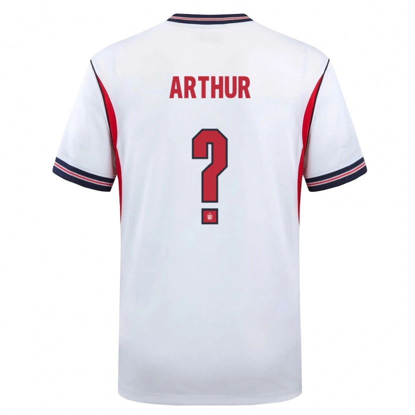Danxen Women England Benjamin Arthur #0 White Navy Red Home Jersey 26-28 T-Shirt
