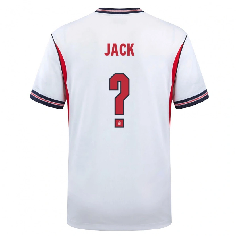 Danxen Women England Mikel Jack #0 White Navy Red Home Jersey 26-28 T-Shirt