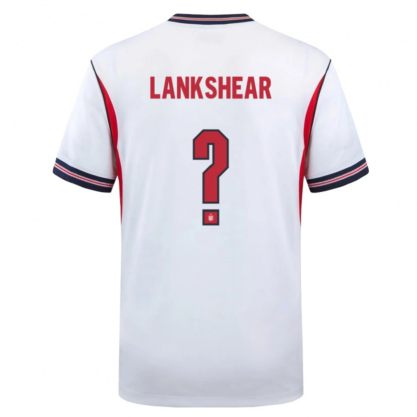 Danxen Women England Will Lankshear #0 White Navy Red Home Jersey 26-28 T-Shirt