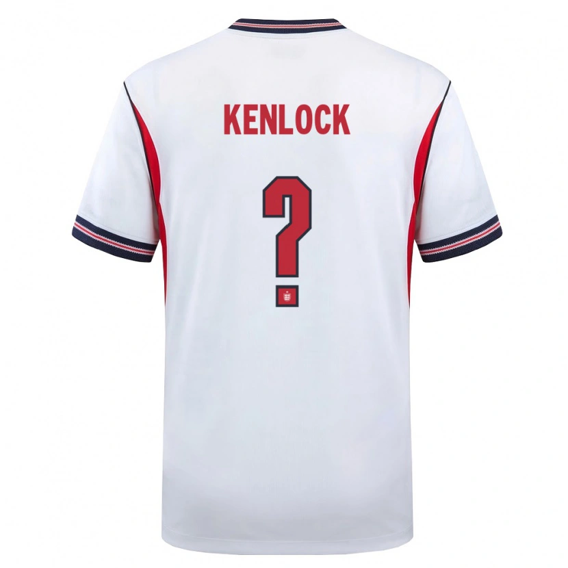 Danxen Women England Myles Kenlock #0 White Navy Red Home Jersey 26-28 T-Shirt
