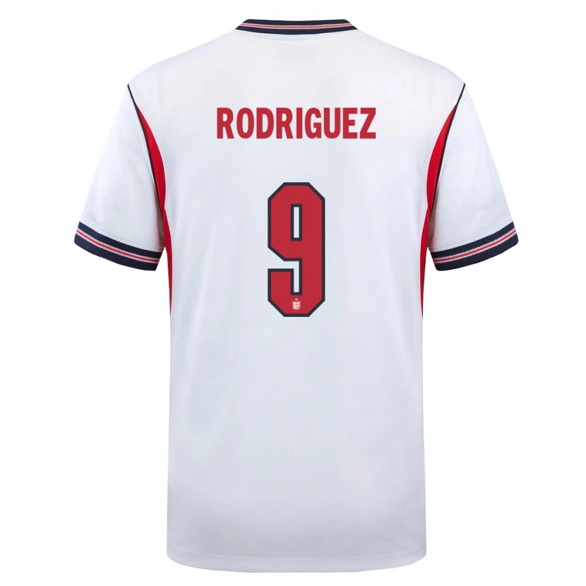 Danxen Women England Alejandro Gomes Rodríguez #9 White Navy Red Home Jersey 26-28 T-Shirt
