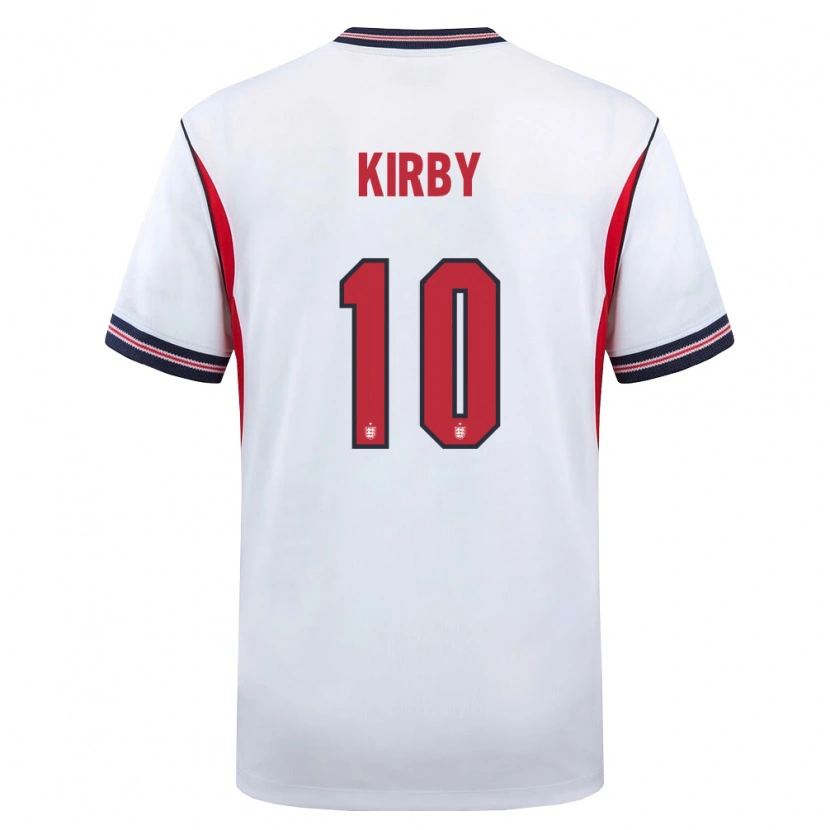 Danxen Women England Fran Kirby #10 White Navy Red Home Jersey 26-28 T-Shirt