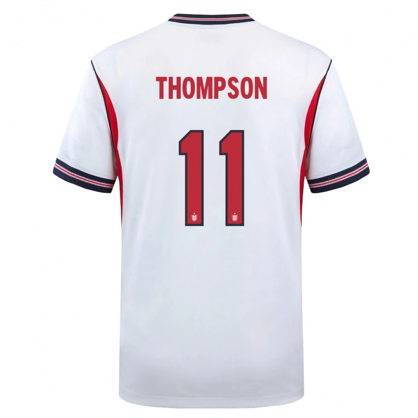 Danxen Women England Tynan Thompson #11 White Navy Red Home Jersey 26-28 T-Shirt