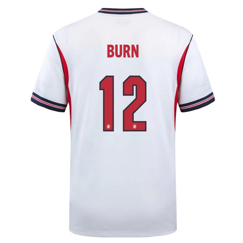 Danxen Women England Dan Burn #12 White Navy Red Home Jersey 26-28 T-Shirt