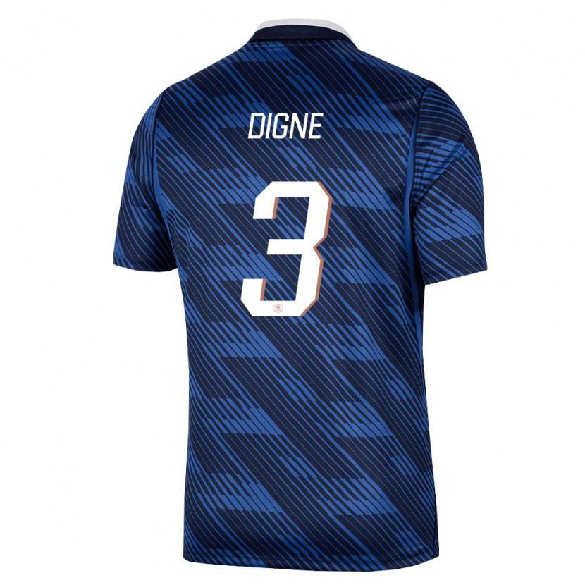 Danxen Women France Lucas Digne #3 Navy Blue White Home Jersey 26-28 T-Shirt