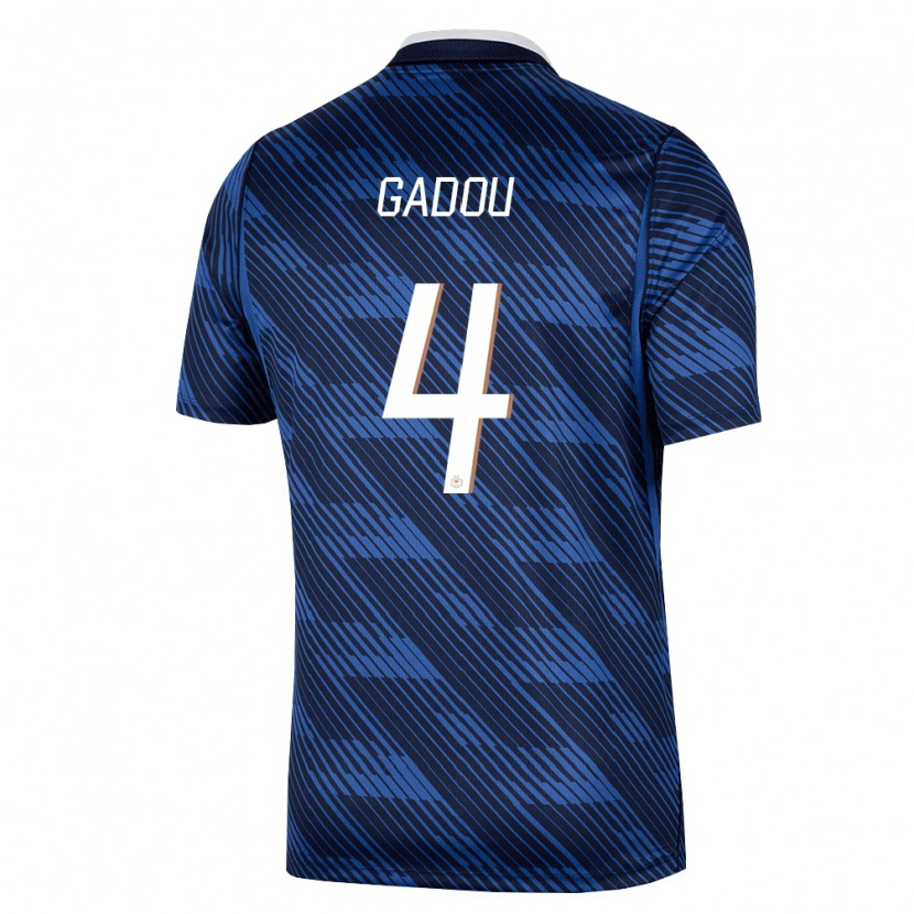 Danxen Women France Joane Gadou #4 Navy Blue White Home Jersey 26-28 T-Shirt