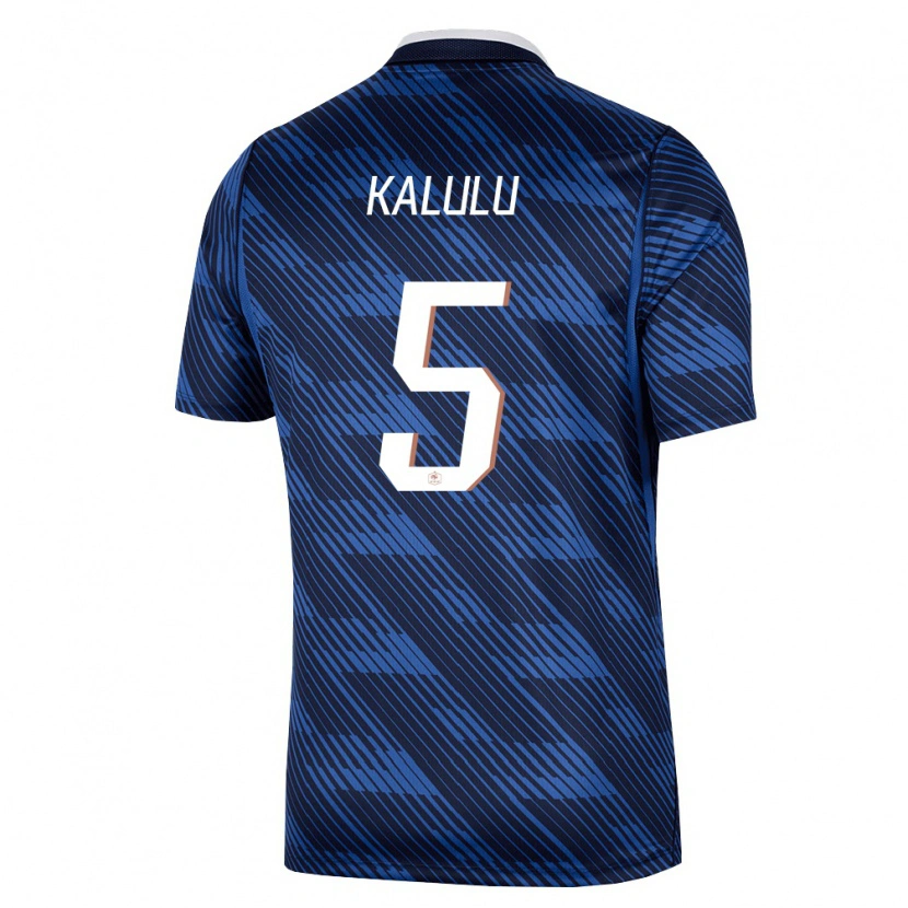 Danxen Women France Pierre Kalulu #5 Navy Blue White Home Jersey 26-28 T-Shirt