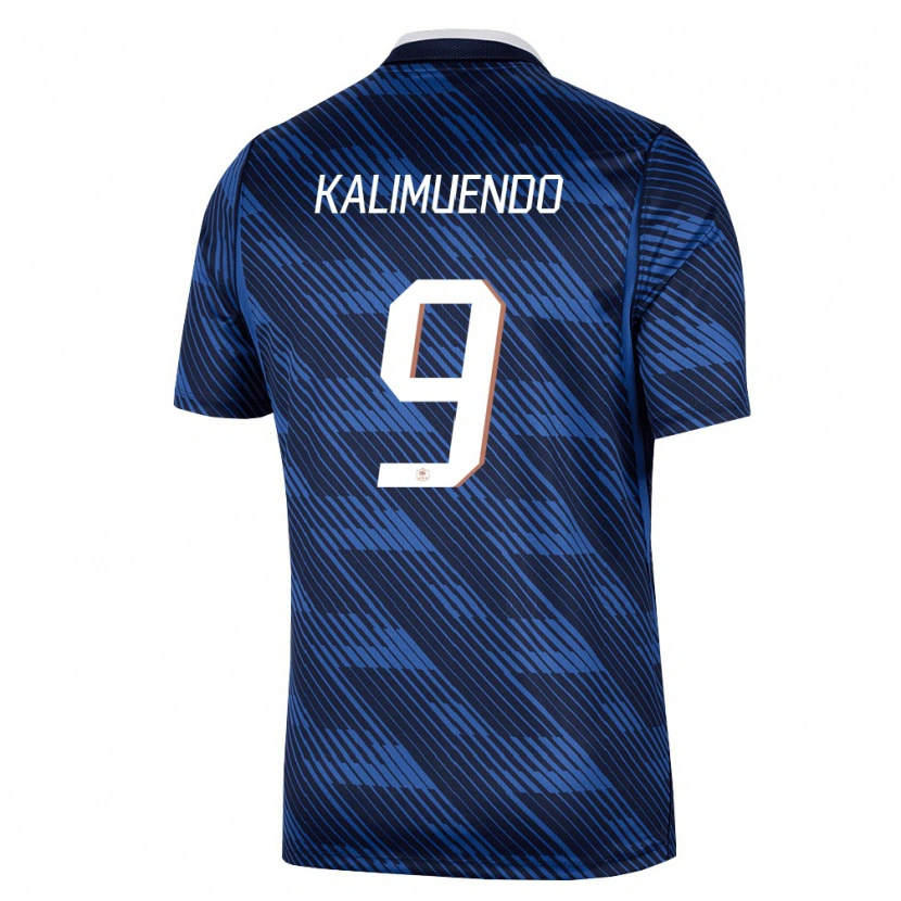 Danxen Women France Arnaud Kalimuendo #9 Navy Blue White Home Jersey 26-28 T-Shirt