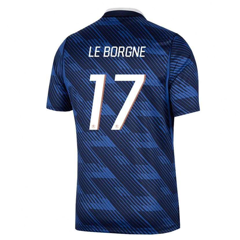 Danxen Women France Andréa Le Borgne #17 Navy Blue White Home Jersey 26-28 T-Shirt