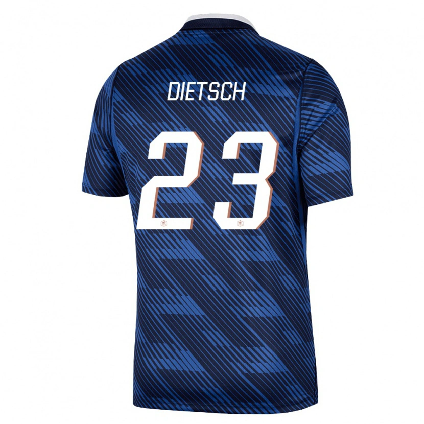 Danxen Women France Guillaume Dietsch #23 Navy Blue White Home Jersey 26-28 T-Shirt