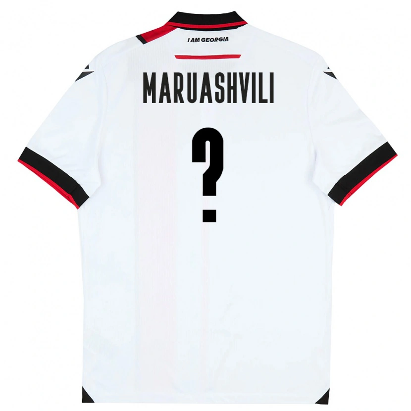 Danxen Women Georgia Irakli Maruashvili #0 White Black Red Home Jersey 26-28 T-Shirt