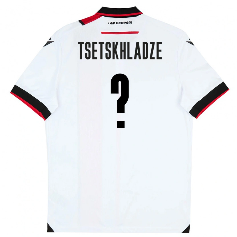Danxen Women Georgia Giorgi Tsetskhladze #0 White Black Red Home Jersey 26-28 T-Shirt