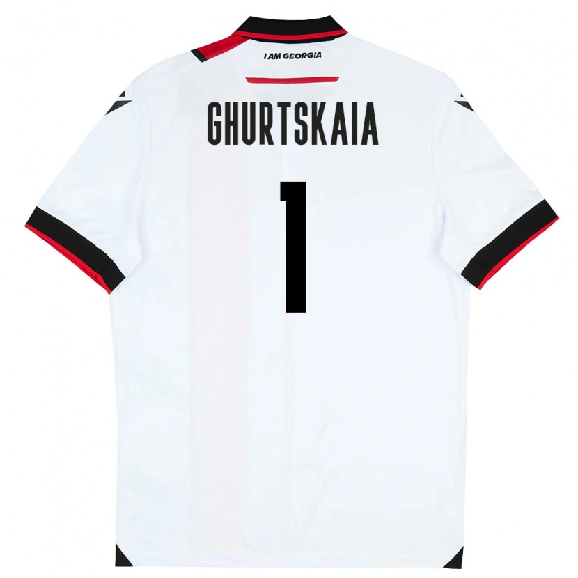 Danxen Women Georgia Dimitri Ghurtskaia #1 White Black Red Home Jersey 26-28 T-Shirt