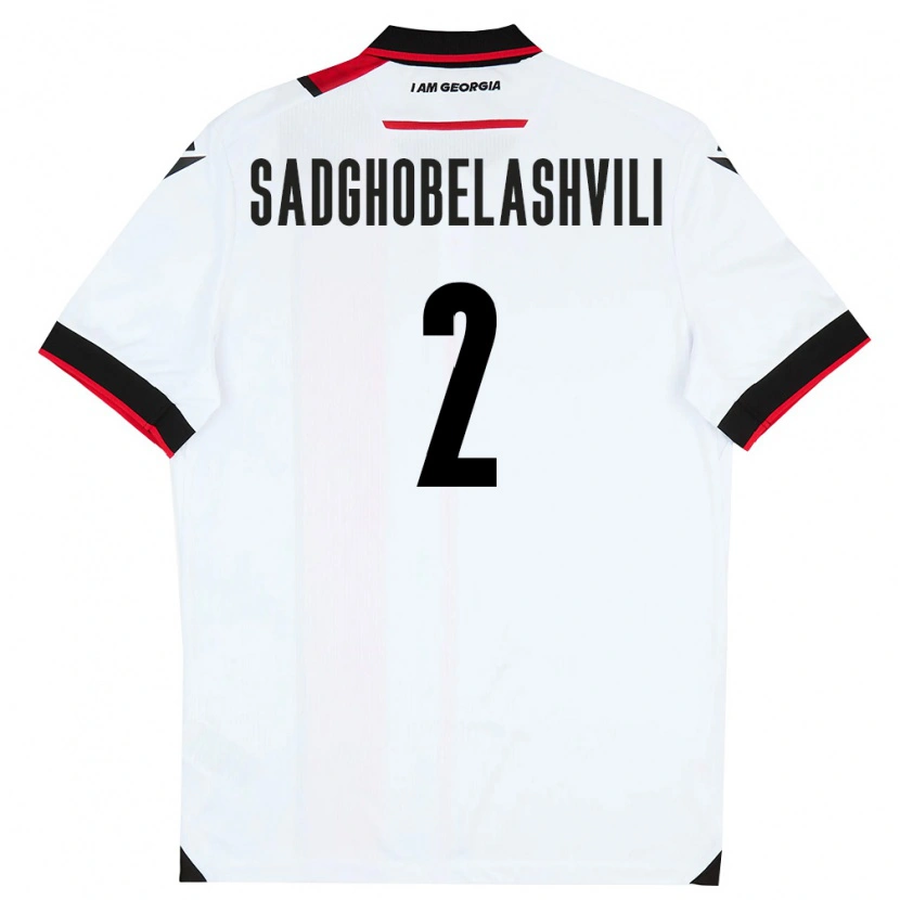 Danxen Women Georgia Gela Sadghobelashvili #2 White Black Red Home Jersey 26-28 T-Shirt