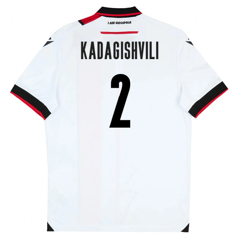 Danxen Women Georgia Gvantsa Kadagishvili #2 White Black Red Home Jersey 26-28 T-Shirt