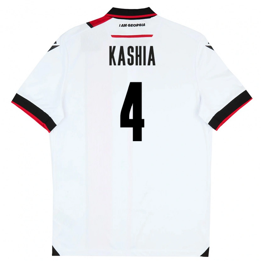 Danxen Women Georgia Guram Kashia #4 White Black Red Home Jersey 26-28 T-Shirt