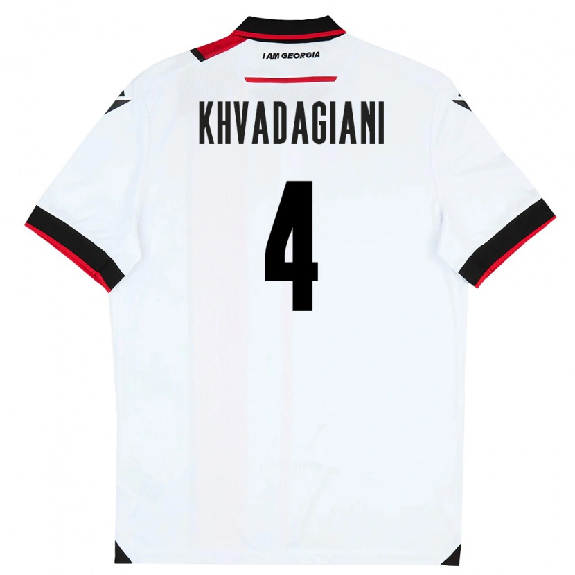 Danxen Women Georgia Saba Khvadagiani #4 White Black Red Home Jersey 26-28 T-Shirt