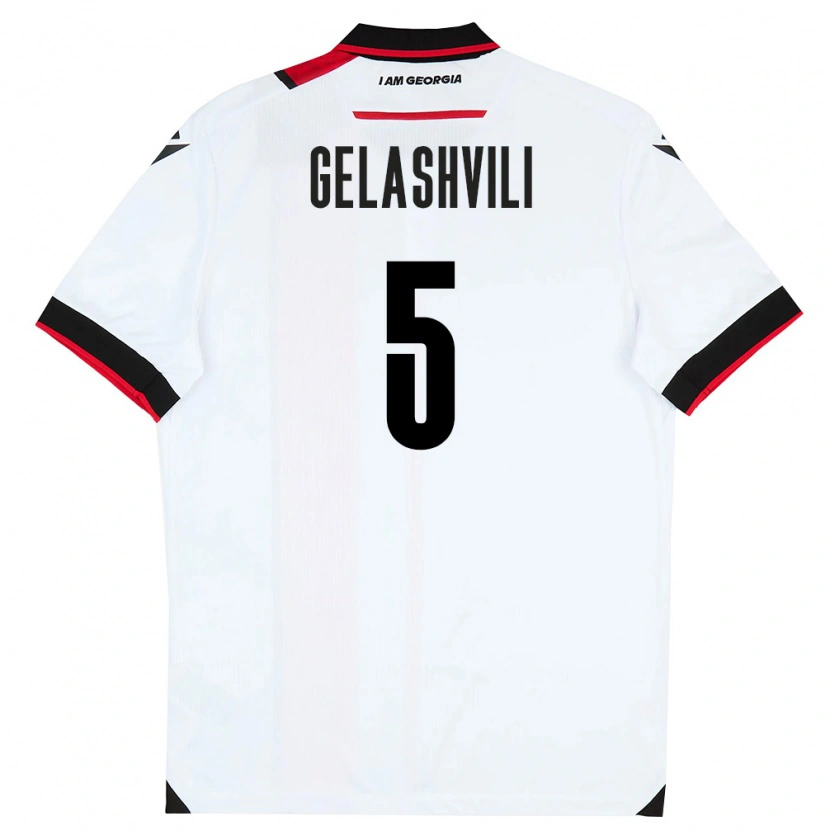 Danxen Women Georgia Iva Gelashvili #5 White Black Red Home Jersey 26-28 T-Shirt