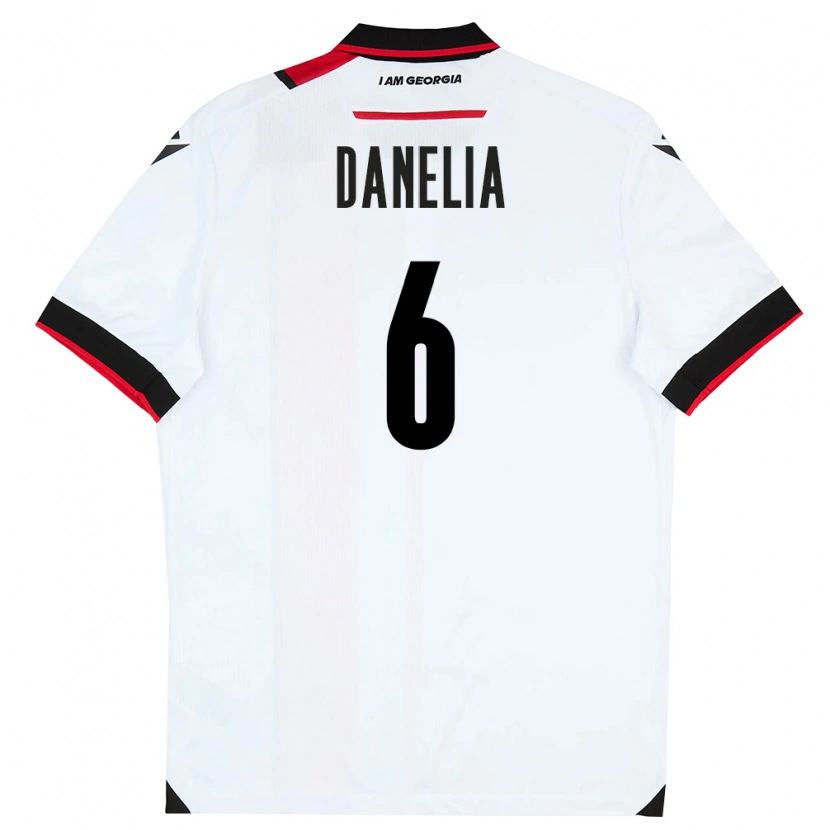 Danxen Women Georgia Natia Danelia #6 White Black Red Home Jersey 26-28 T-Shirt