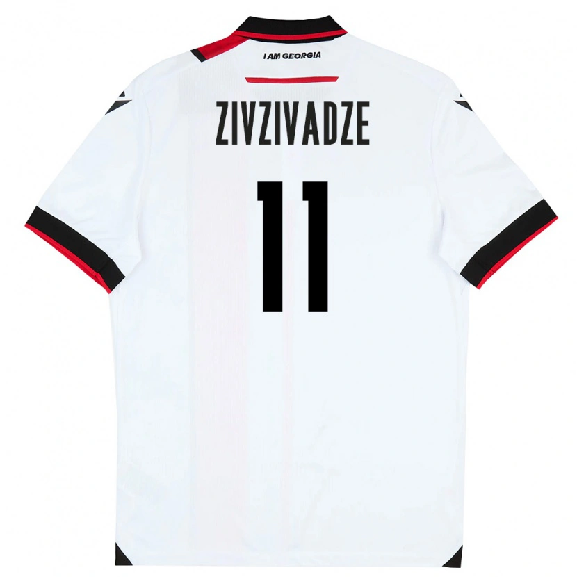 Danxen Women Georgia Budu Zivzivadze #11 White Black Red Home Jersey 26-28 T-Shirt