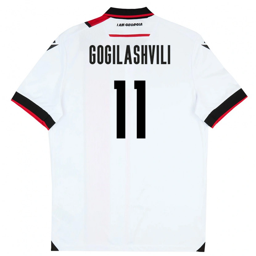 Danxen Women Georgia Davit Gogilashvili #11 White Black Red Home Jersey 26-28 T-Shirt