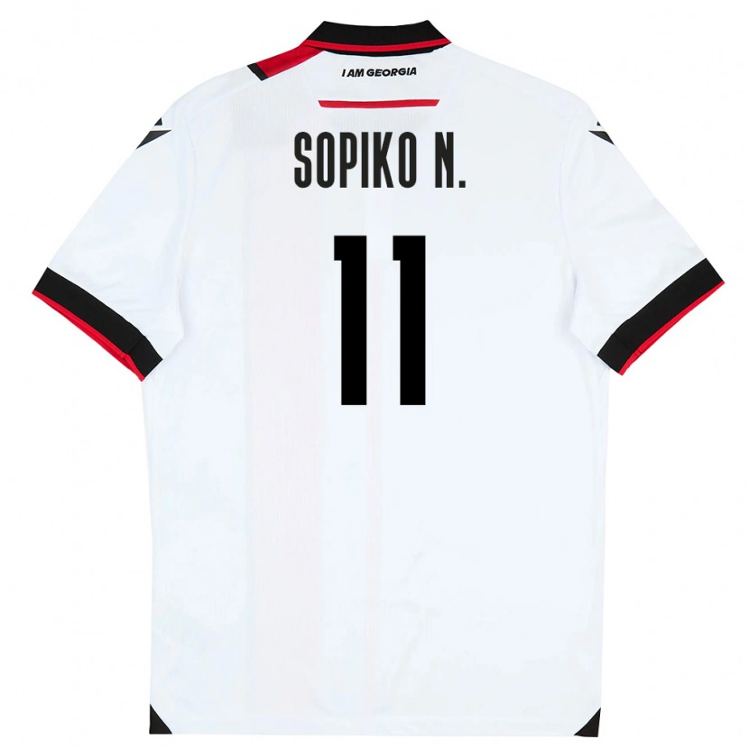 Danxen Women Georgia Sopiko Narsia #11 White Black Red Home Jersey 26-28 T-Shirt