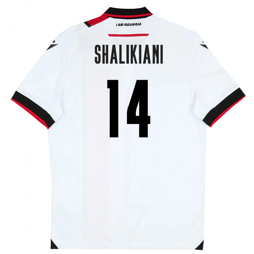 Danxen Women Georgia Nikoloz Shalikiani #14 White Black Red Home Jersey 26-28 T-Shirt