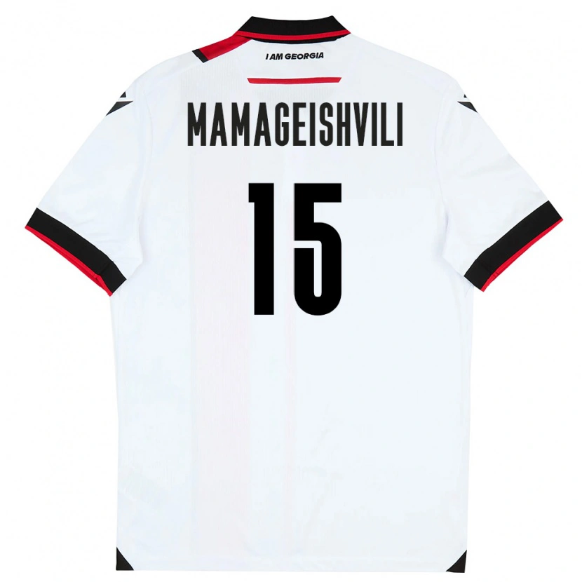 Danxen Women Georgia Gizo Mamageishvili #15 White Black Red Home Jersey 26-28 T-Shirt