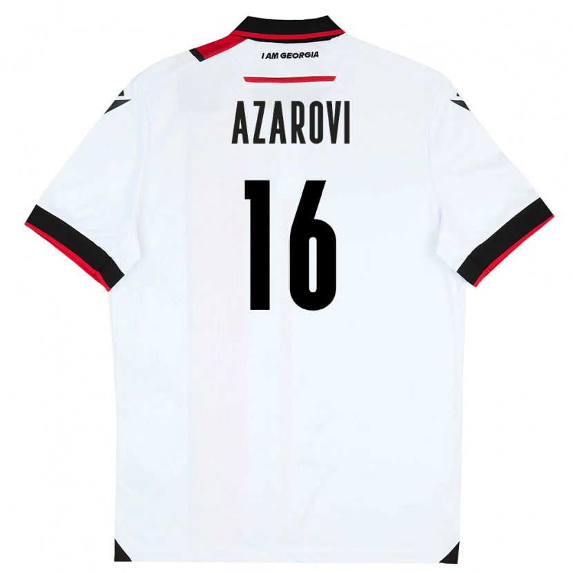 Danxen Women Georgia Irakli Azarovi #16 White Black Red Home Jersey 26-28 T-Shirt