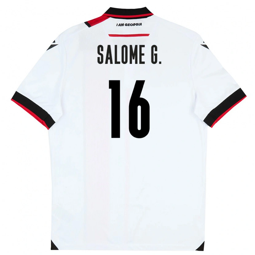 Danxen Women Georgia Salome Gasviani #16 White Black Red Home Jersey 26-28 T-Shirt