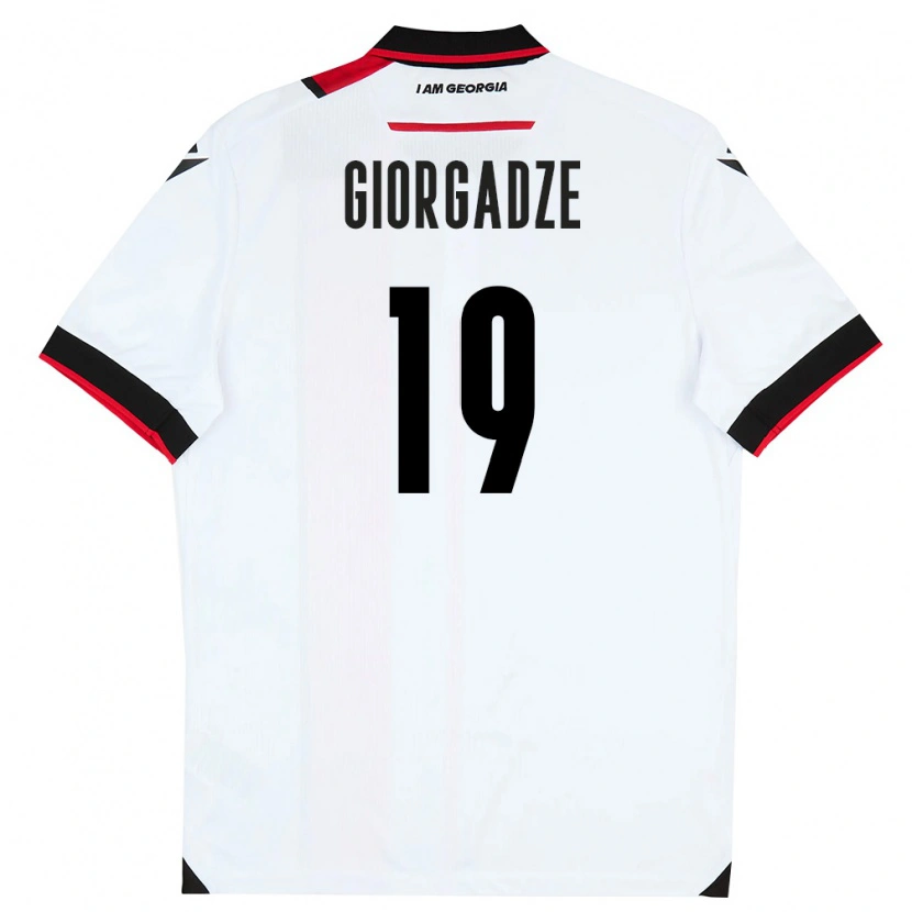 Danxen Women Georgia Luka Giorgadze #19 White Black Red Home Jersey 26-28 T-Shirt