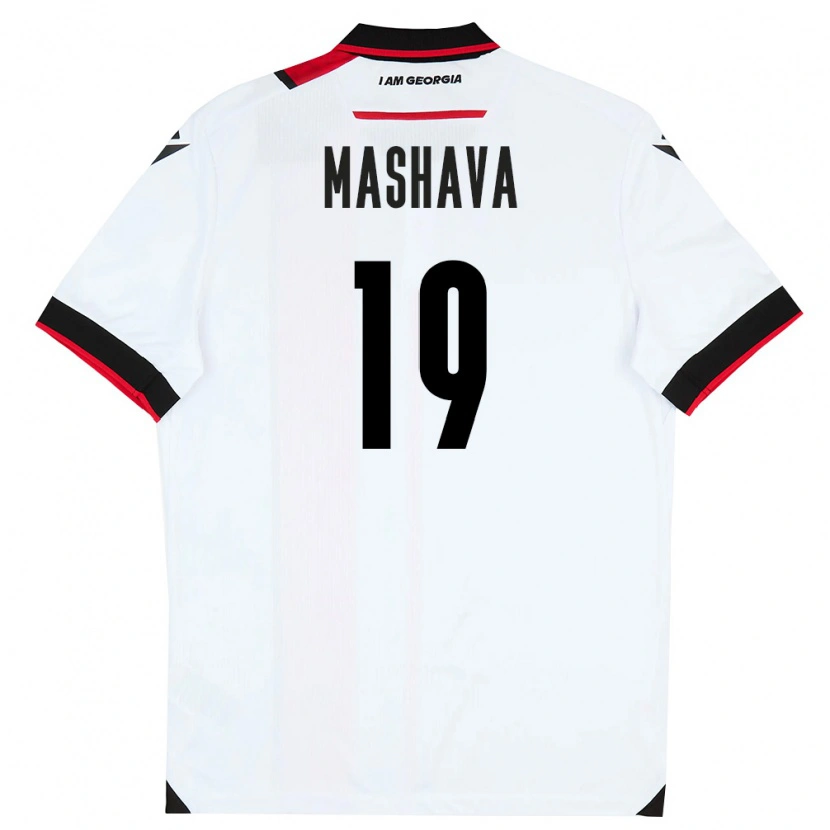 Danxen Women Georgia Avtandil Mashava #19 White Black Red Home Jersey 26-28 T-Shirt
