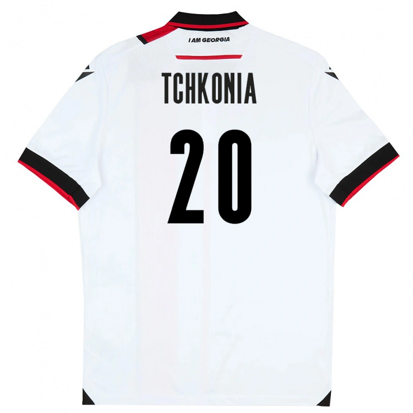Danxen Women Georgia Khatia Tchkonia #20 White Black Red Home Jersey 26-28 T-Shirt