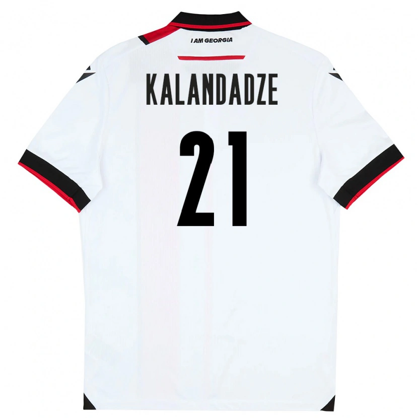 Danxen Women Georgia Mariam Kalandadze #21 White Black Red Home Jersey 26-28 T-Shirt