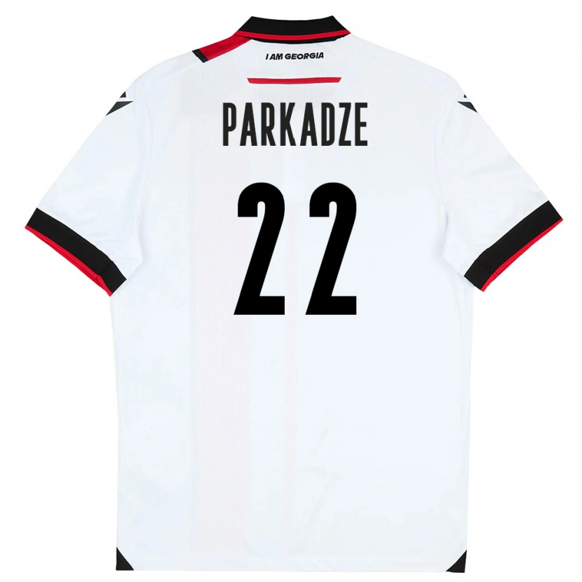 Danxen Women Georgia Luka Parkadze #22 White Black Red Home Jersey 26-28 T-Shirt