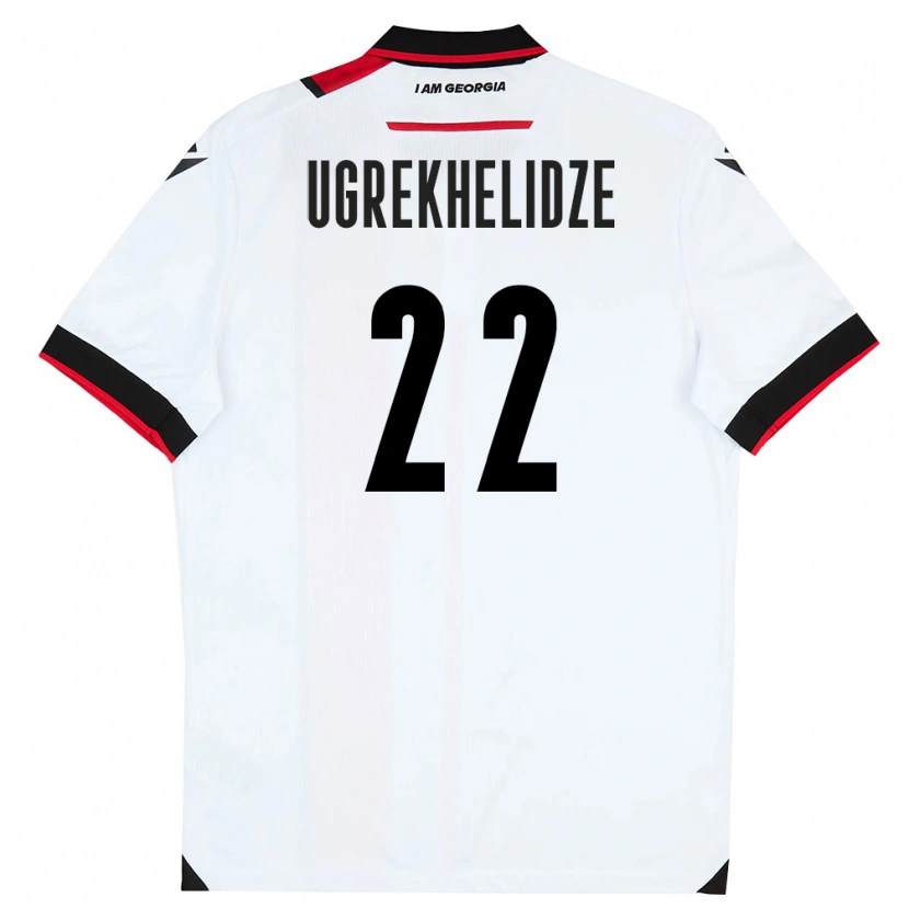 Danxen Women Georgia Nikoloz Ugrekhelidze #22 White Black Red Home Jersey 26-28 T-Shirt