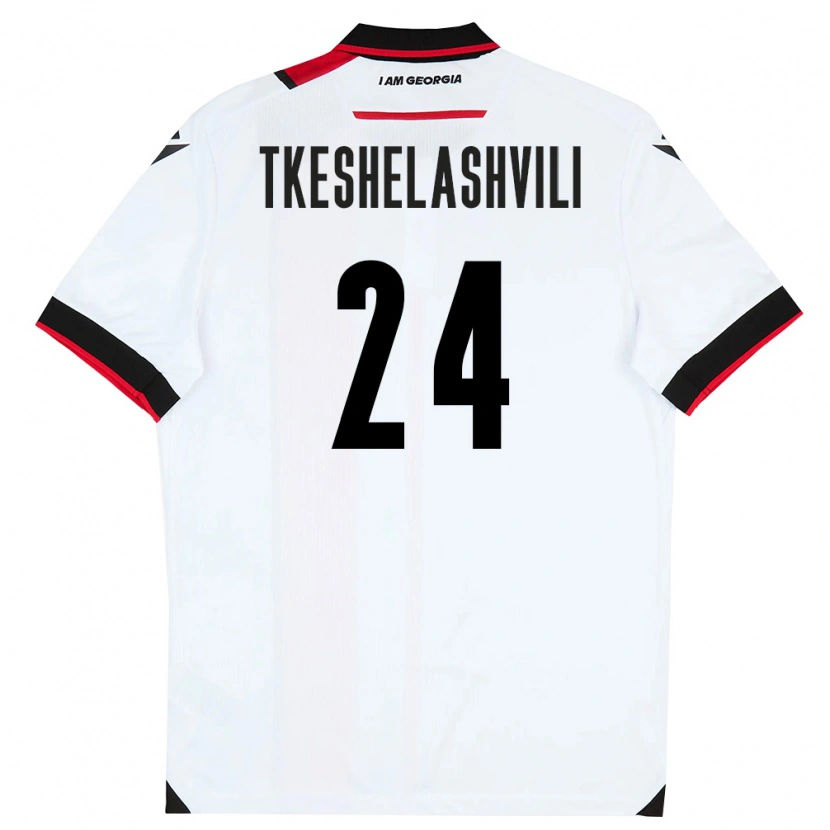 Danxen Women Georgia Amiran Tkeshelashvili #24 White Black Red Home Jersey 26-28 T-Shirt