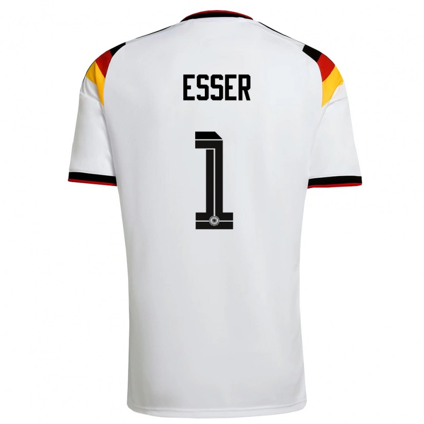 Danxen Women Germany Jacob Esser #1 White Black Red Home Jersey 26-28 T-Shirt