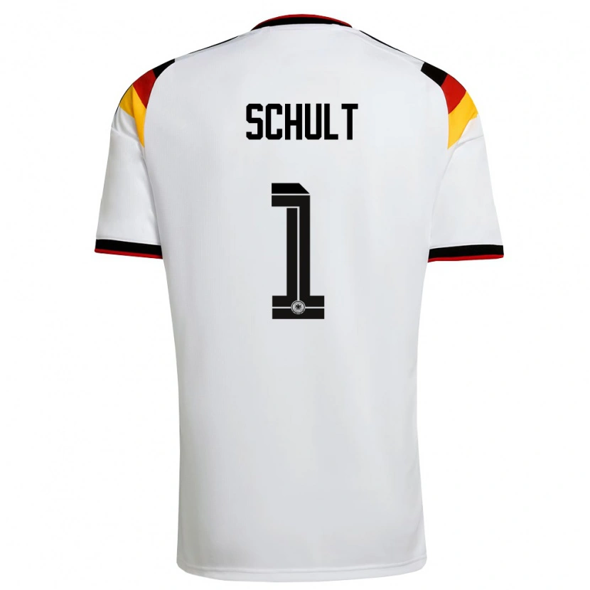 Danxen Women Germany Almuth Schult #1 White Black Red Home Jersey 26-28 T-Shirt