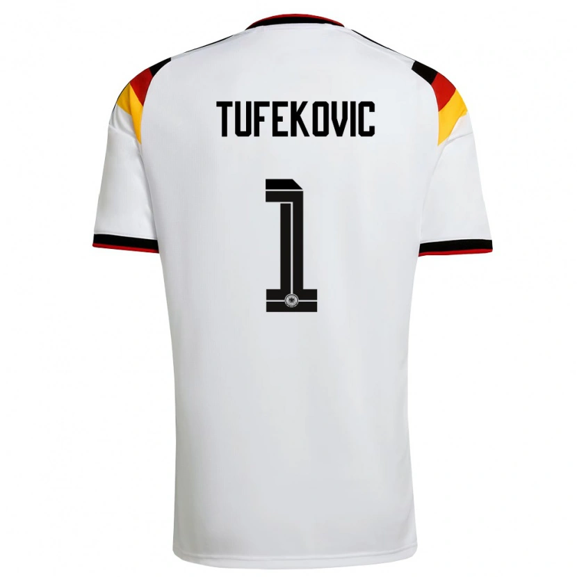 Danxen Women Germany Martina Tufekovic #1 White Black Red Home Jersey 26-28 T-Shirt