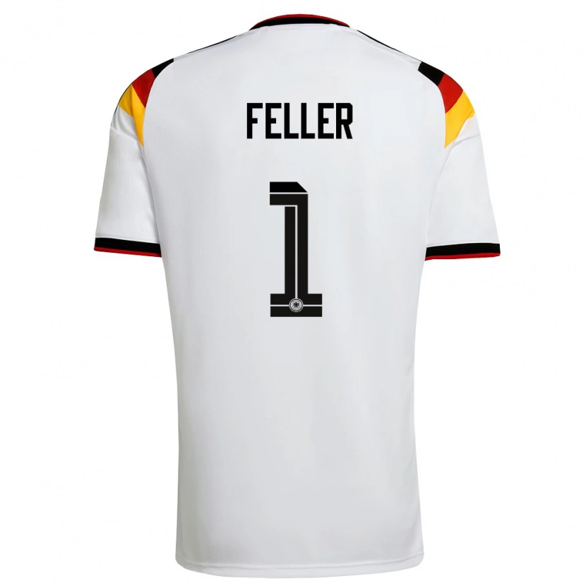 Danxen Women Germany Frank Feller #1 White Black Red Home Jersey 26-28 T-Shirt