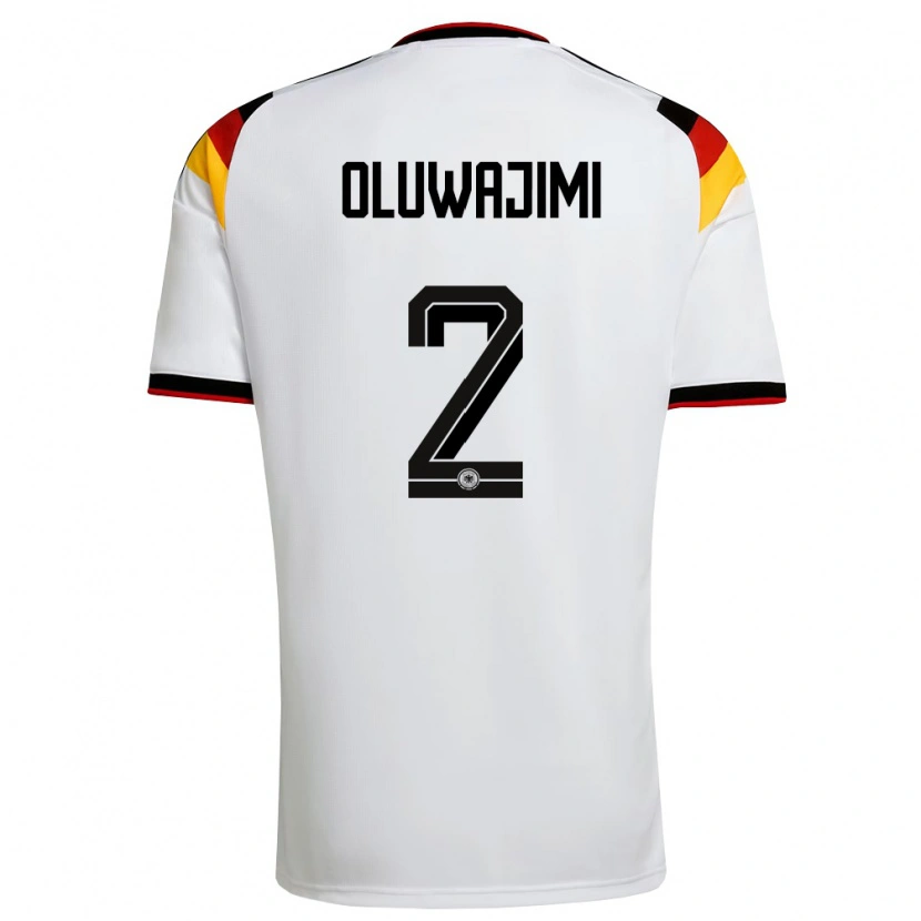 Danxen Women Germany Oluwajimi Adetokunbo-Adelenu #2 White Black Red Home Jersey 26-28 T-Shirt