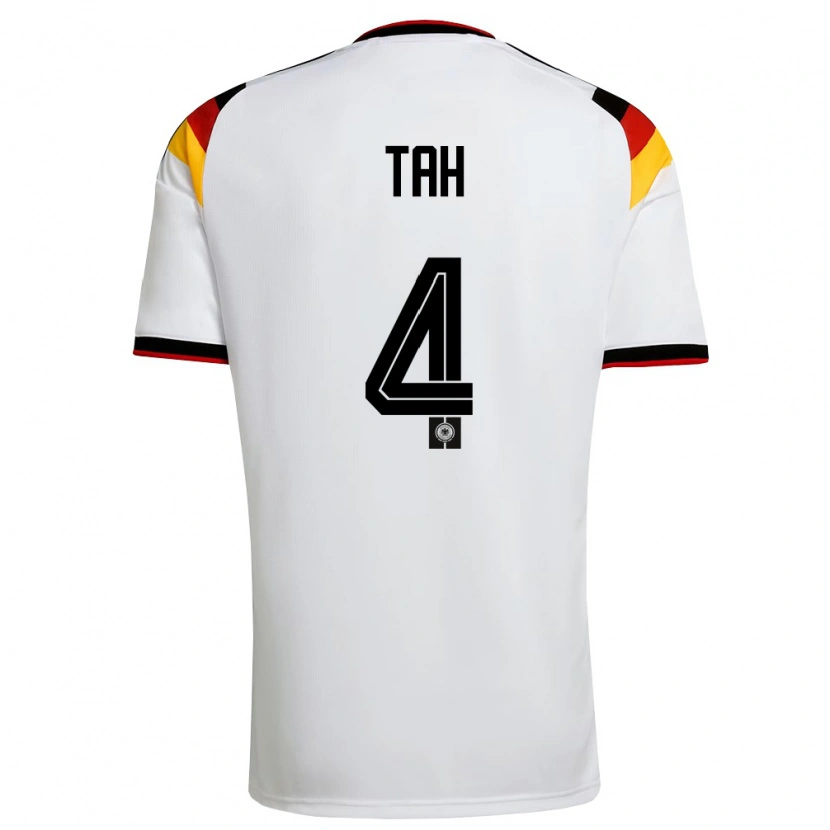 Danxen Women Germany Jonathan Tah #4 White Black Red Home Jersey 26-28 T-Shirt