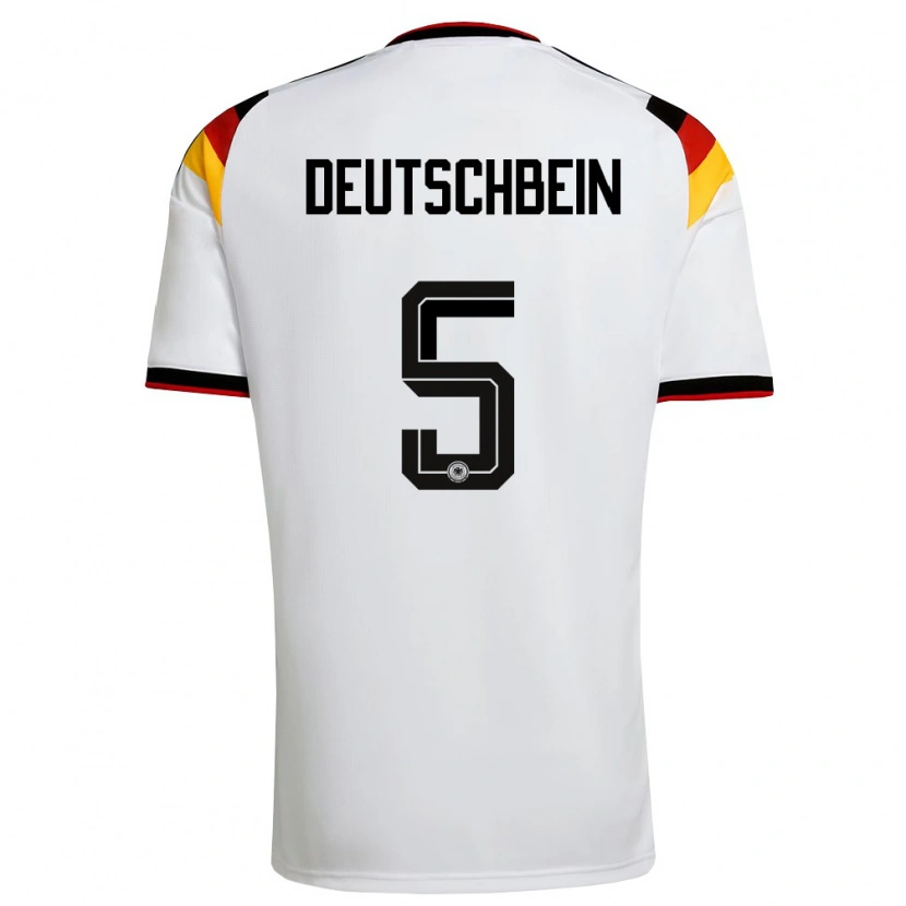 Danxen Women Germany Lasse Deutschbein #5 White Black Red Home Jersey 26-28 T-Shirt