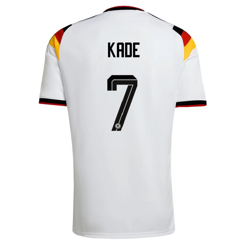 Danxen Women Germany Anton Kade #7 White Black Red Home Jersey 26-28 T-Shirt