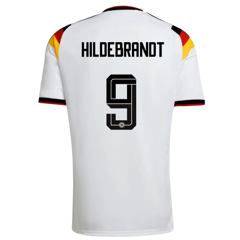 Danxen Women Germany Niklas Hildebrandt #9 White Black Red Home Jersey 26-28 T-Shirt