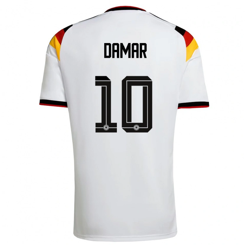 Danxen Women Germany Muhammed Damar #10 White Black Red Home Jersey 26-28 T-Shirt