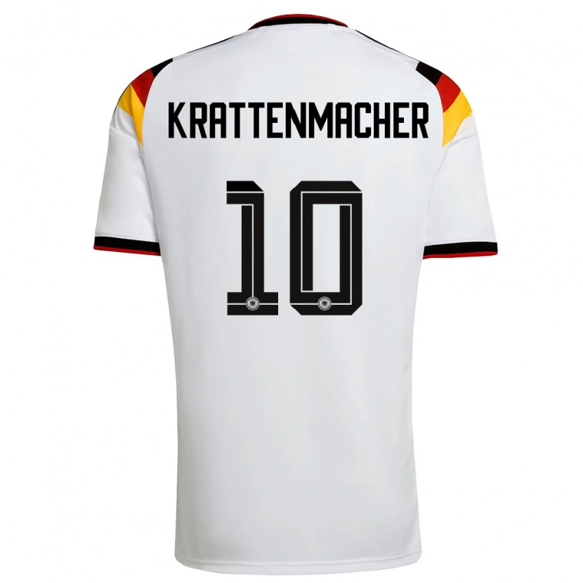 Danxen Women Germany Maurice Krattenmacher #10 White Black Red Home Jersey 26-28 T-Shirt